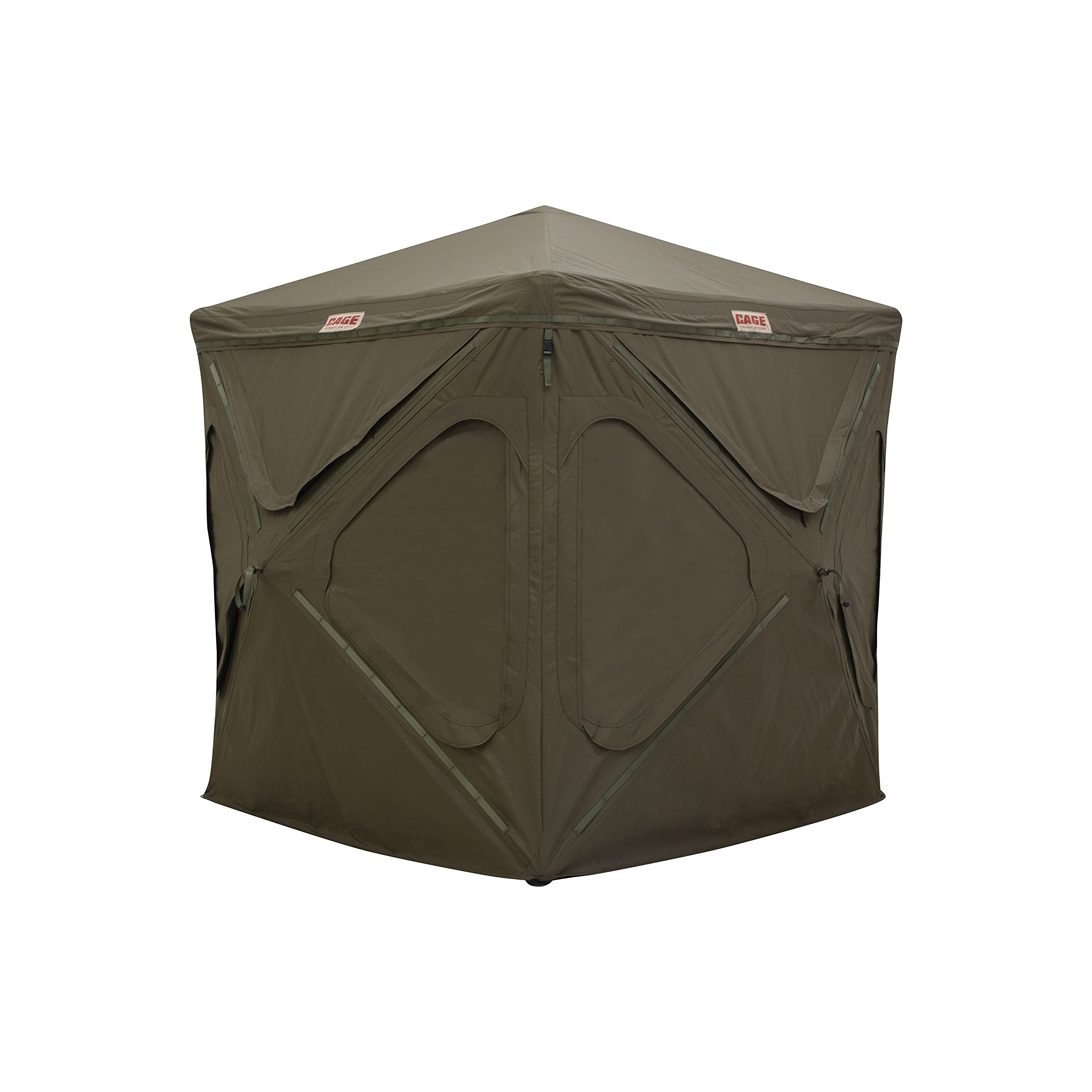 CAGE™ Permanent Hub Blinds, R30 Permanent Hub Blind, Hunting Blind, Durable, Rigid Framework, Pop-Up Hub System, Withstand™ All-Weather Fabric, 3-Person, 76" x 66" x 66", CBR30T