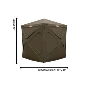 CAGE™ Permanent Hub Blinds, R30 Permanent Hub Blind, Hunting Blind, Durable, Rigid Framework, Pop-Up Hub System, Withstand™ All-Weather Fabric, 3-Person, 76" x 66" x 66", CBR30T