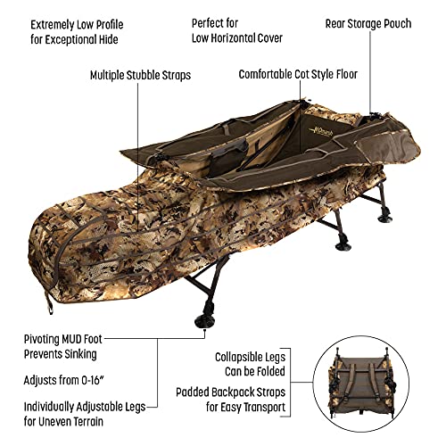 Momarsh Invisi Lay Blind System for Waterfowl Hunting in Optifade Marsh