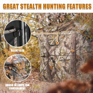 Hunting Blind and Silent Hunting Clothes for Men Fleece Lining, Safety Strap Compatible