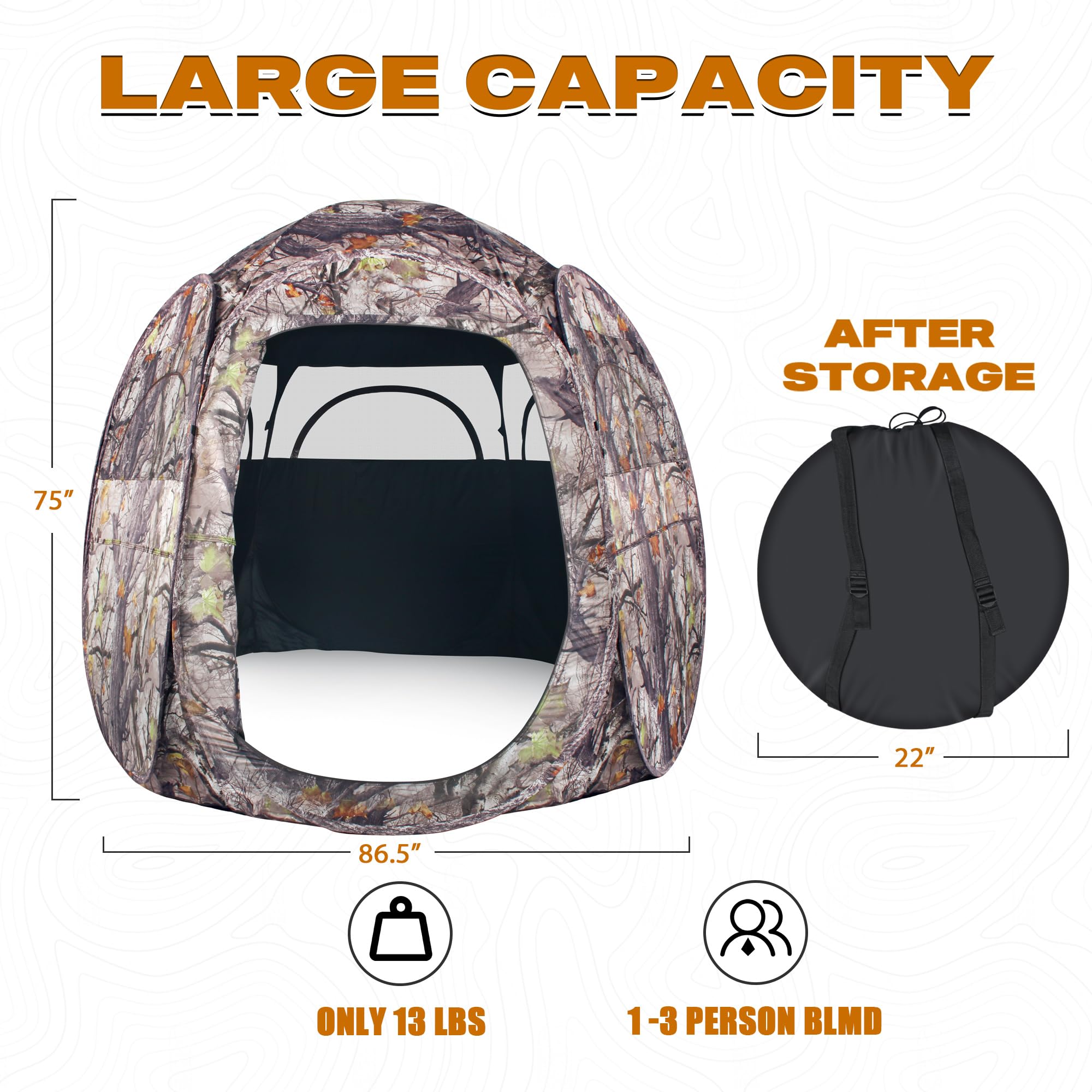 Hunting Blinds and Silent Hunting Clothes for Men Fleece Lining, Safety Strap Compatible