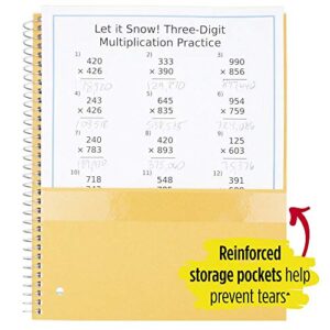 Five Star Spiral Notebooks, 5 Subject, Wide Ruled Paper, 200 Sheets, 10-1/2" x 8", Assorted Colors, 6 Pack (38417)