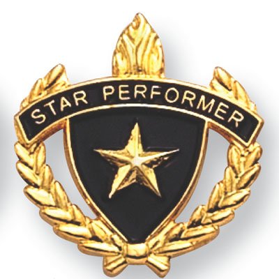 SHOP AWARDS AND GIFTS Star Performer Academic Student Enamel Lapel Pins, School Appreciation Recognition, HP Series, Bulk Pack of 12, 1 Inch