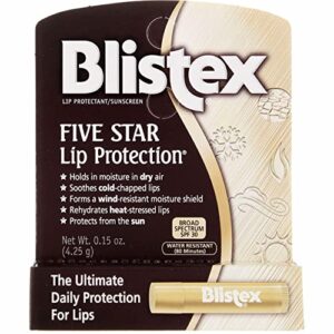 blistex five star lip protection spf 30 0.15 oz (pack of 12)