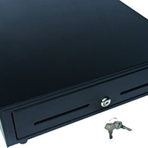 Star Micronics CD3-1616 5 Bill / 8 Coin Value Series Cash Drawer with 2 Media Slots and Included Cable (16" x 16") - Black