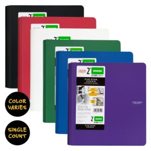 Five Star 2 Inch 3 Ring Binder, Plastic, Color Selected for You, 1 Count (26142)