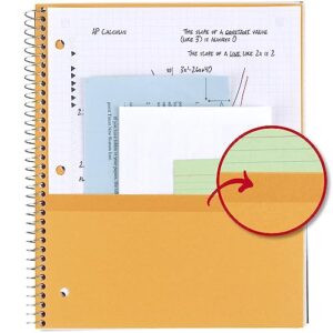 Five Star Spiral Notebooks + Study App, 2 Pack, 1 Subject, College Ruled Paper, 100 Sheets, 11" x 8-1/2", Pacific Blue, Fire Red (38452)