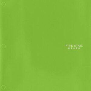 Five Star 2-Pocket Folder, Folders with Pockets, Lime (72895)