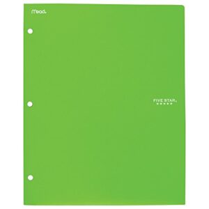 Five Star 2 Pocket Folder, Stay-Put Folder, Plastic, Folders with Pockets, Color Selected for You, 1 Count (33210)