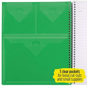 Five Star Interactive Notetaking, 1 Subject, Wide Ruled Spiral Notebooks, 100 Sheets, 11" x 8-1/2", 3 Pack (38605)