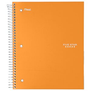 Five Star Spiral Notebooks, 3 Subject, Wide Ruled Paper, 150 Sheets, 10-1/2" x 8", Assorted Colors, 6 Pack (73449)