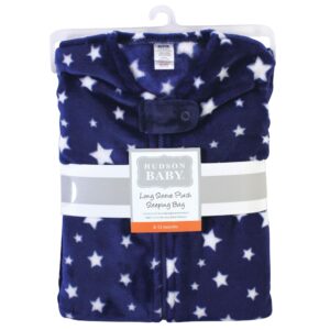 Hudson Baby Unisex Baby Plush Sleeping Bag, Sack, Blanket, Navy Stars, 12-18 Months