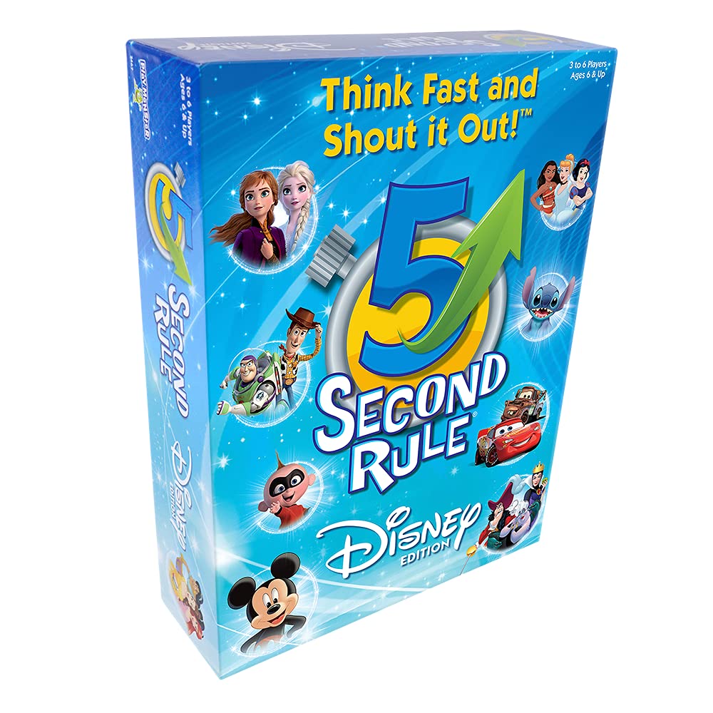 5 Second Rule Disney Edition — Fun Family Game About Your Favorite Disney Characters — Ages 6+