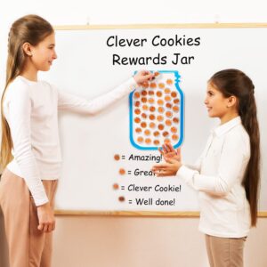 Simply magic 50+5 PCS Magnetic Clever Cookies Rewards Jar for Kids - Behavior Management Classroom Tools, Marble Jar Reward System for Classroom, Positive Behavior Reward Chart for Classroom