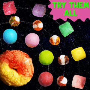 UFO Variety Pack - 9 Kinds of Premium Freeze Dried Candy - Cosmic Crunchies, Moon Clouds, Space Sharks, Alien Tongues, Lemon Stars and More - Shipped in a UFO Box with Fun Stickers (9 Pack)