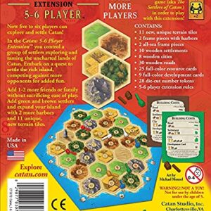 CATAN Board Game 5-6 Player EXTENSION - Expand Your CATAN Game for More Players, Strategy Game for Kids and Adults, Ages 10+, 3-6 Players, 60-90 Minute Playtime, Made by CATAN Studio