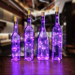 Twinkle Star 2 Set Halloween Fairy Lights Battery Operated, 33ft 100 Led String Lights Remote Control Timer Twinkle String Lights 8 Modes Firefly Lights for Garden Party Indoor Decor, Purple