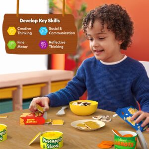 Skillmatics Pretend Play Grocery Set - 10 Containers, 100+ Play Food Items for Child's Play, Back-to-School Play Kitchen Accessories, Toy Kitchen, Fruits & Veggies, Gifts for Kids & Toddlers Ages 3-7