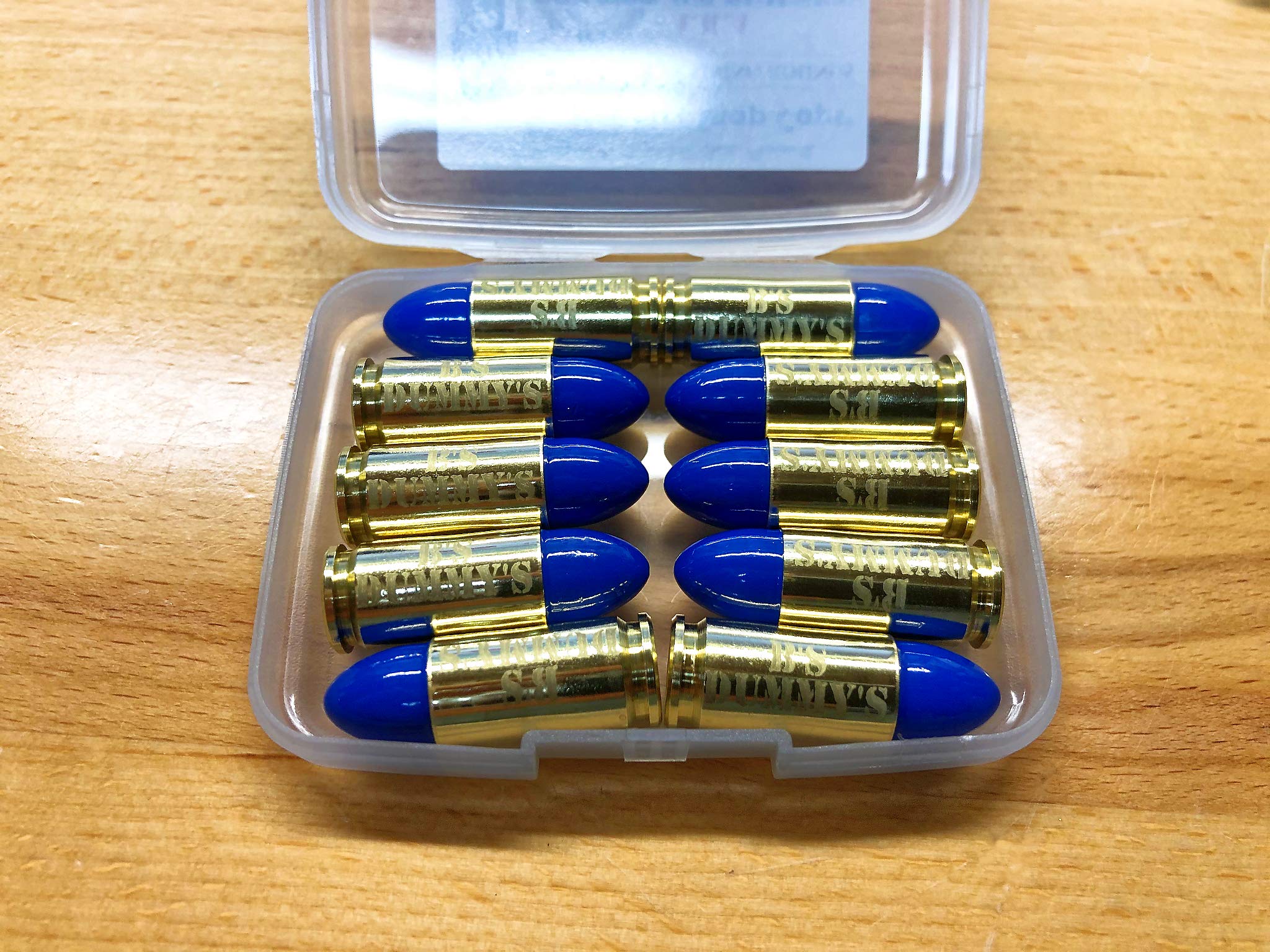 B's Dry Fire Snap Caps - A.K.A. B's Dummy's - Dummy 9mm Luger Training Caps (10 Pack) (Blue Brass)