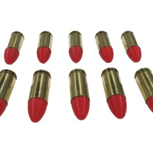 9mm Luger Snap caps - Dummy Training Rounds - Set of 10 (Red & Brass)