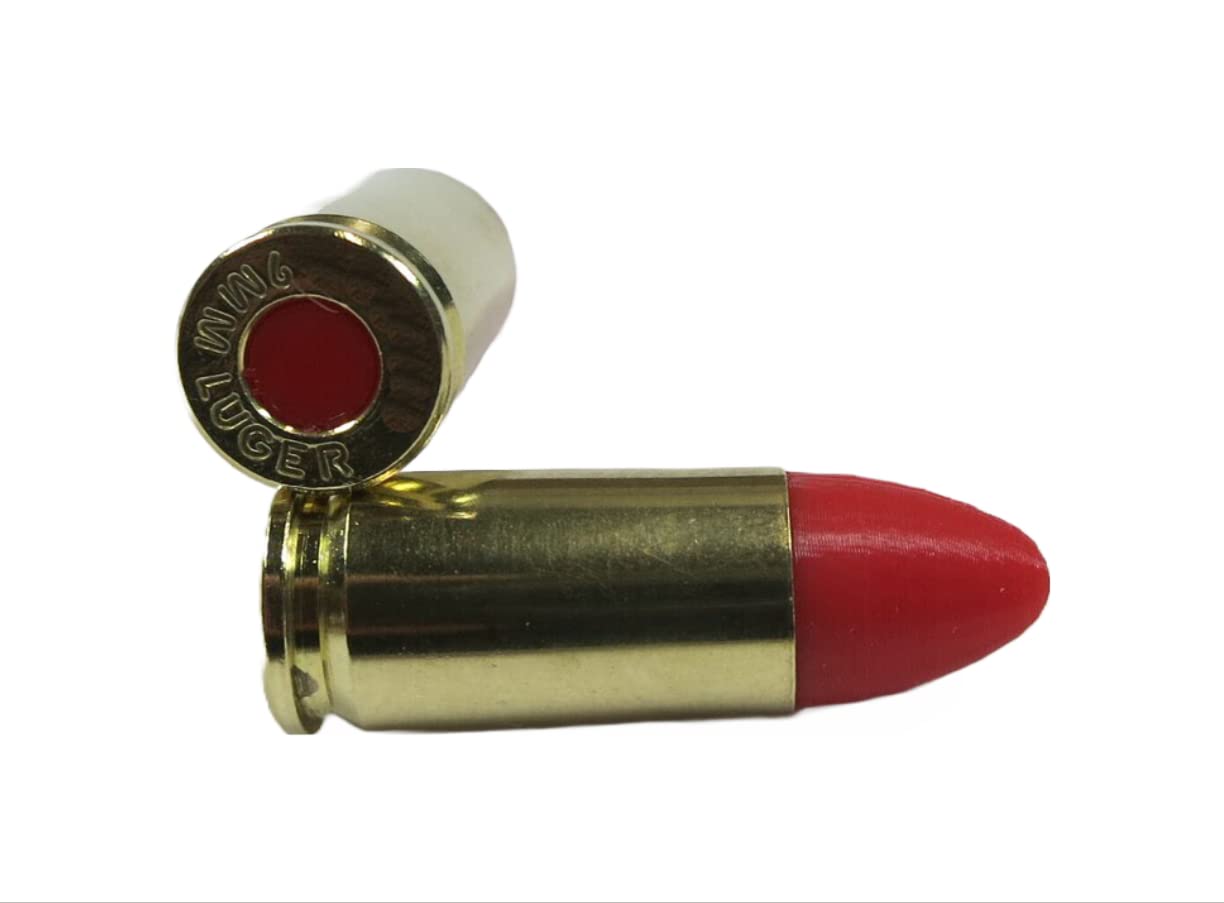 9mm Luger Snap caps - Dummy Training Rounds - Set of 10 (Red & Brass)