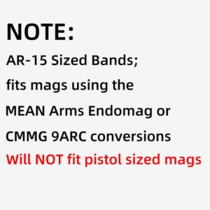 12 Pack Miaozhun 9mm Luger Magazine Marking Bands 9mm Luger Magazine Ammo Caliber Identification Bands (Black-White)