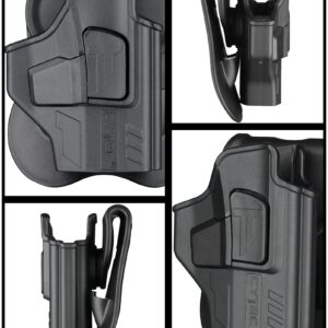 Taurus GX4 Holster, OWB Holster for Taurus GX4 9mm Luger Micro-Compact - Adjustable Tension & Cant | Index Finger Released | Autolock | Outside Waistband Carry | Matte Finish - Right Handed