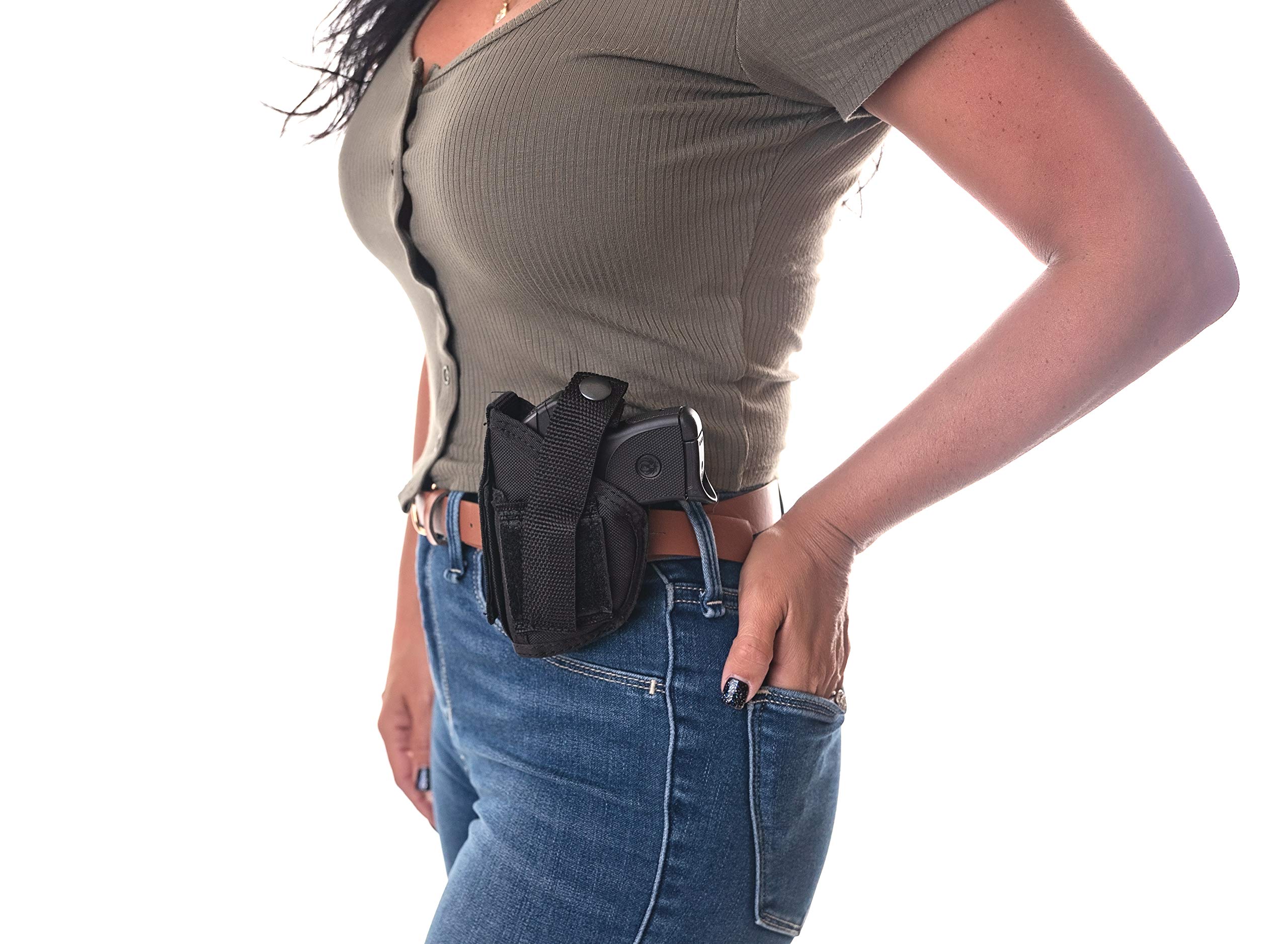 Gun Holster Buy 1 get 3 Free Shoulder/Concealed/Hip/Ankle FITS Ruger Security-9 9MM Luger 4" Barrel MOSSBERG MC 2 S&W SW9VE 5900 Glock 17 19 22 23 30 32 G44 FN509 FXN 9MM Walther CCP M2 PK 380 5