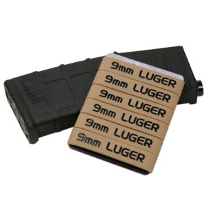 Aolamegs 9mm LUGER Magazine Marking Band 6 Pack (Khaki-Black)