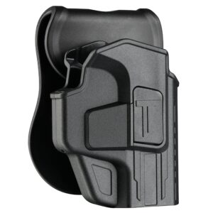 ruger max 9 holster, owb holster for ruger max-9 9mm luger - adjustable tension & cant | index finger released | autolock | outside waistband carry | matte finish - right handed