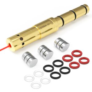 Angeebin Laser Boresighter for 7.62/.308WIN/.32acp/30-30WIN/30-06 Firearms, End Barrel Laser Bore Sight Accurate and Easy Use