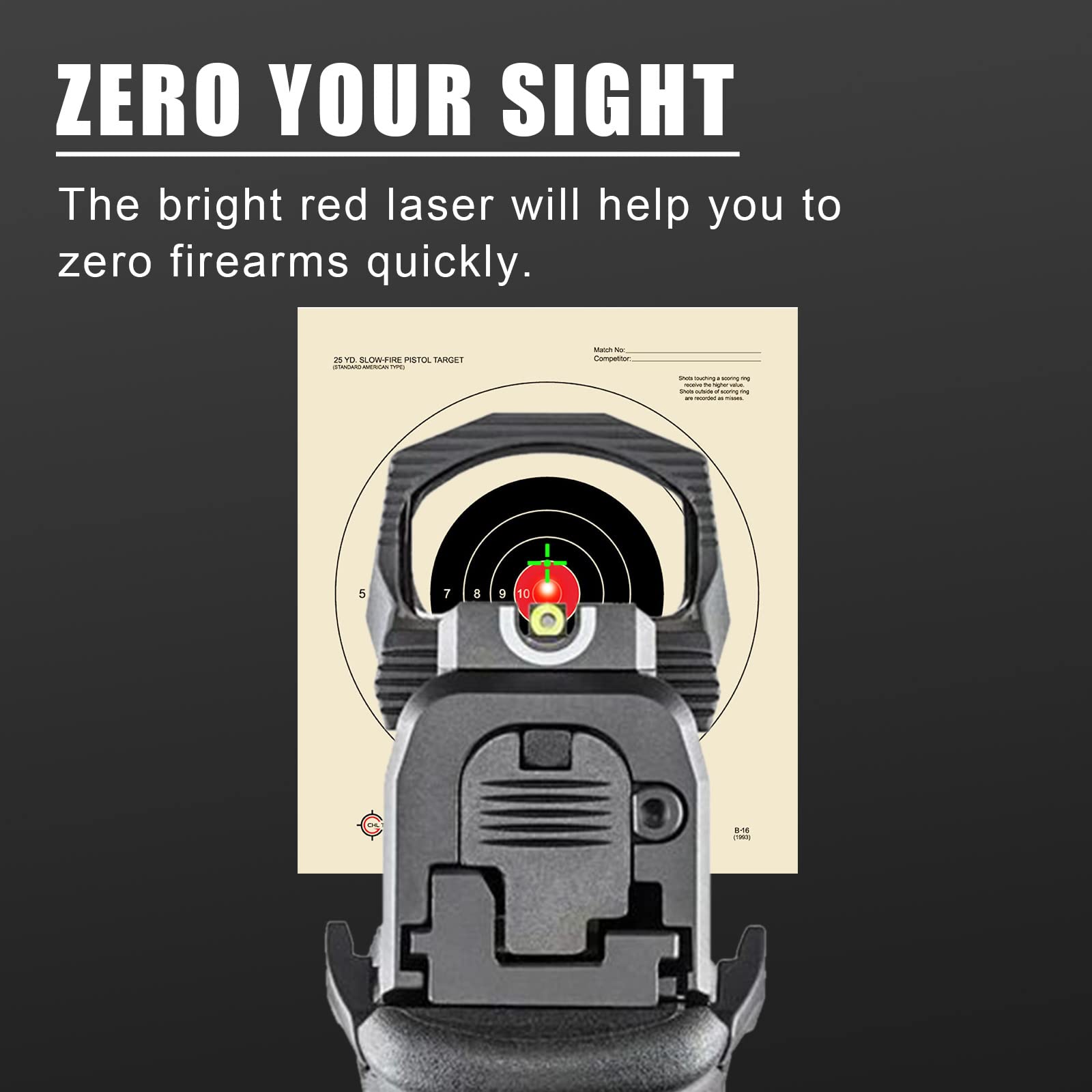 Angeebin Laser Boresighter for 7.62/.308WIN/.32acp/30-30WIN/30-06 Firearms, End Barrel Laser Bore Sight Accurate and Easy Use