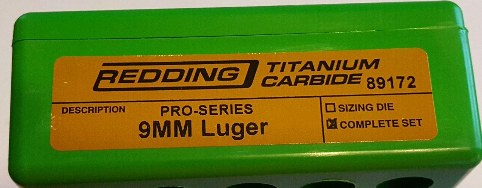 Redding Reloading Pro Series Handgun 3-Die Set - Compatible with 9mm Luger Cartridges