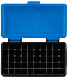 berrys 53852 401 ammo box 9mm luger,380 acp 50rd blue lid w/black