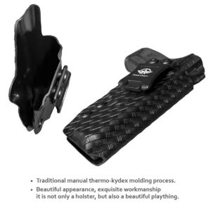 Ruger Security 9 Holster, Carbon Fiber Kydex Holster IWB for Ruger Security-9 Pistol Case Inside Waistband - Kydex IWB Holster Ruger Security 9 Gun Accessories (Black, Right)