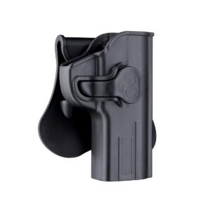 sr9c holster for ruger sr9 full-size, sr9 compact(not for security 9), outside waistband owb paddle sr9 gun holster, 360° adjustable cant/fast release - right handed