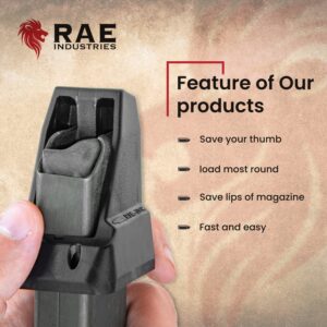 RAEIND Universal Speedloader for 9mm Double Stack Handguns Magazine Speed Loader (Black)