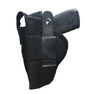 Nylon Belt or Clip on Gun Holster Fits Luger 9MM, 22 with 5" Barrel