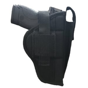 Nylon Belt or Clip on Gun Holster Fits Luger 9MM, 22 with 5" Barrel