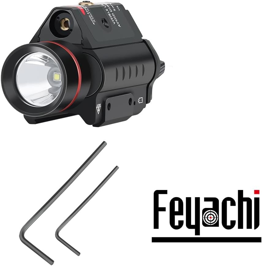 Feyachi LF-38 Red Laser Flashlight Combo 500 Lumen Tactical Light with Picatinny Rail Mount