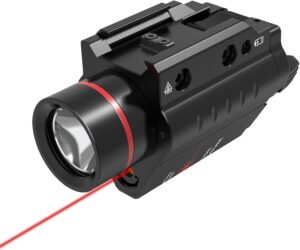 feyachi lf-38 red laser flashlight combo 500 lumen tactical light with picatinny rail mount