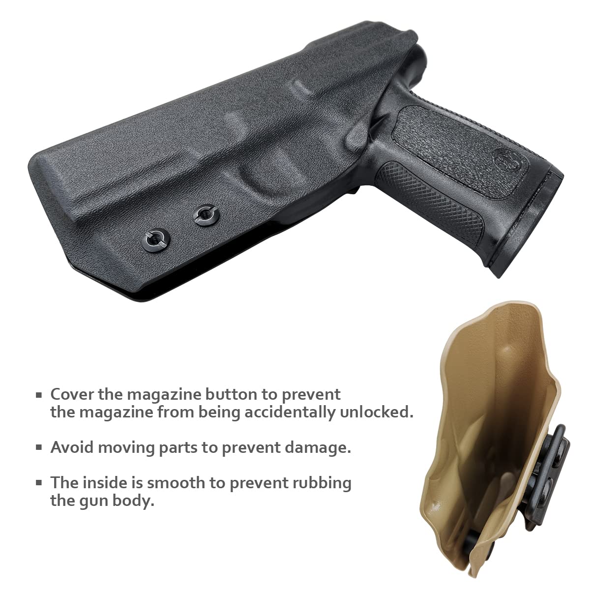 S&W SD9VE SD40VE Holster IWB Kydex for Smith & Wesson SD9 VE / SD40 VE Pistol - Inside Waistband Carry - Adjustable Cant - S&W SD9/SD40 VE - Black, Right Hand Draw