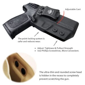 S&W SD9VE SD40VE Holster IWB Kydex for Smith & Wesson SD9 VE / SD40 VE Pistol - Inside Waistband Carry - Adjustable Cant - S&W SD9/SD40 VE - Black, Right Hand Draw