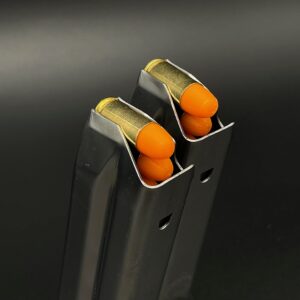 TechStudio3D Premium Brass 9mm Dummy Rounds, Snap Caps - Firearms Dry Fire Ammo for Training - Made in USA (10 Pack) Orange