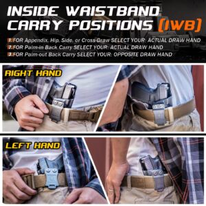 Amberide IWB KYDEX Holster Fit Springfield XD MOD.2-3" Sub-Compact 9MM/.40 Pistol, Inside Waistband Concealed Carry Holster, Adjustable Cant & 'Posi-Click' Retention, USA Made by Amberide