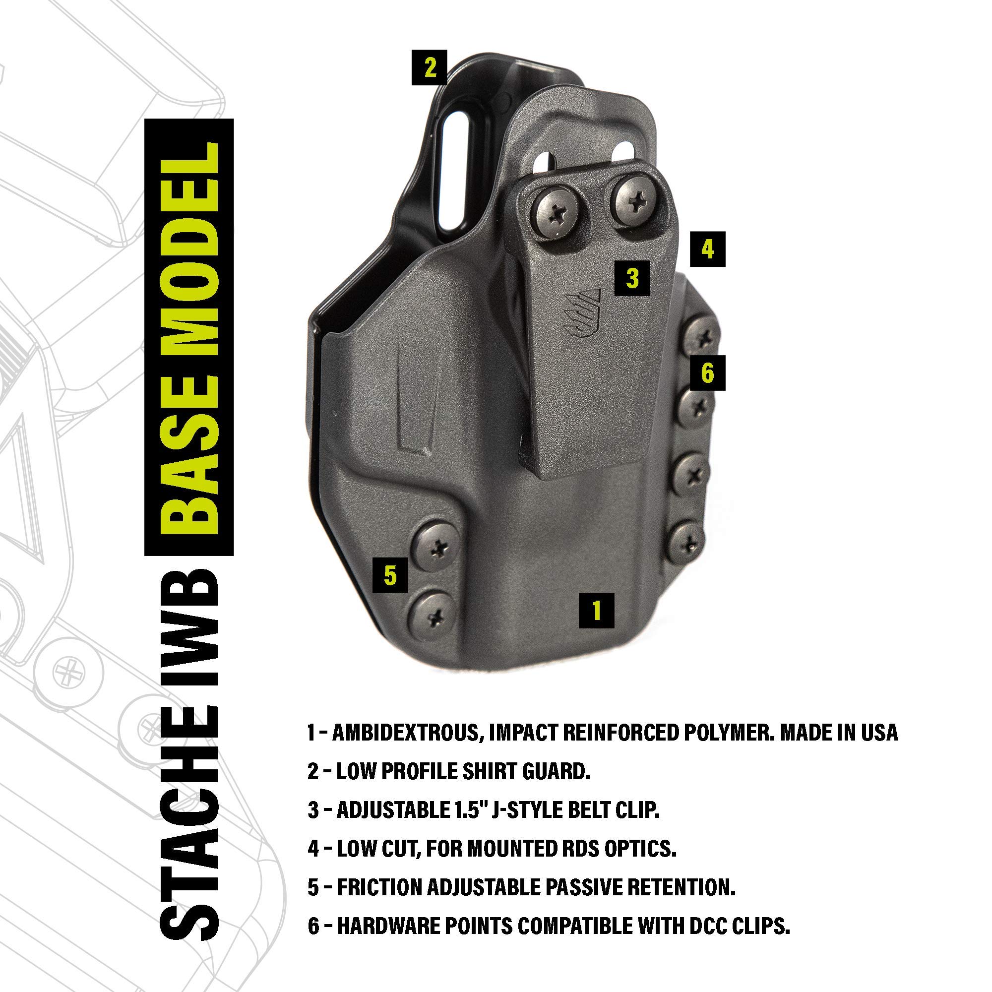 BLACKHAWK_Stache IWB S&W Shield 9/40 Base Kit BK S&W M&P Shield 9/40