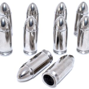 Steelworx 9mm Stainless Steel Snap Caps/Dry Fire Training Rounds (10x Silver)