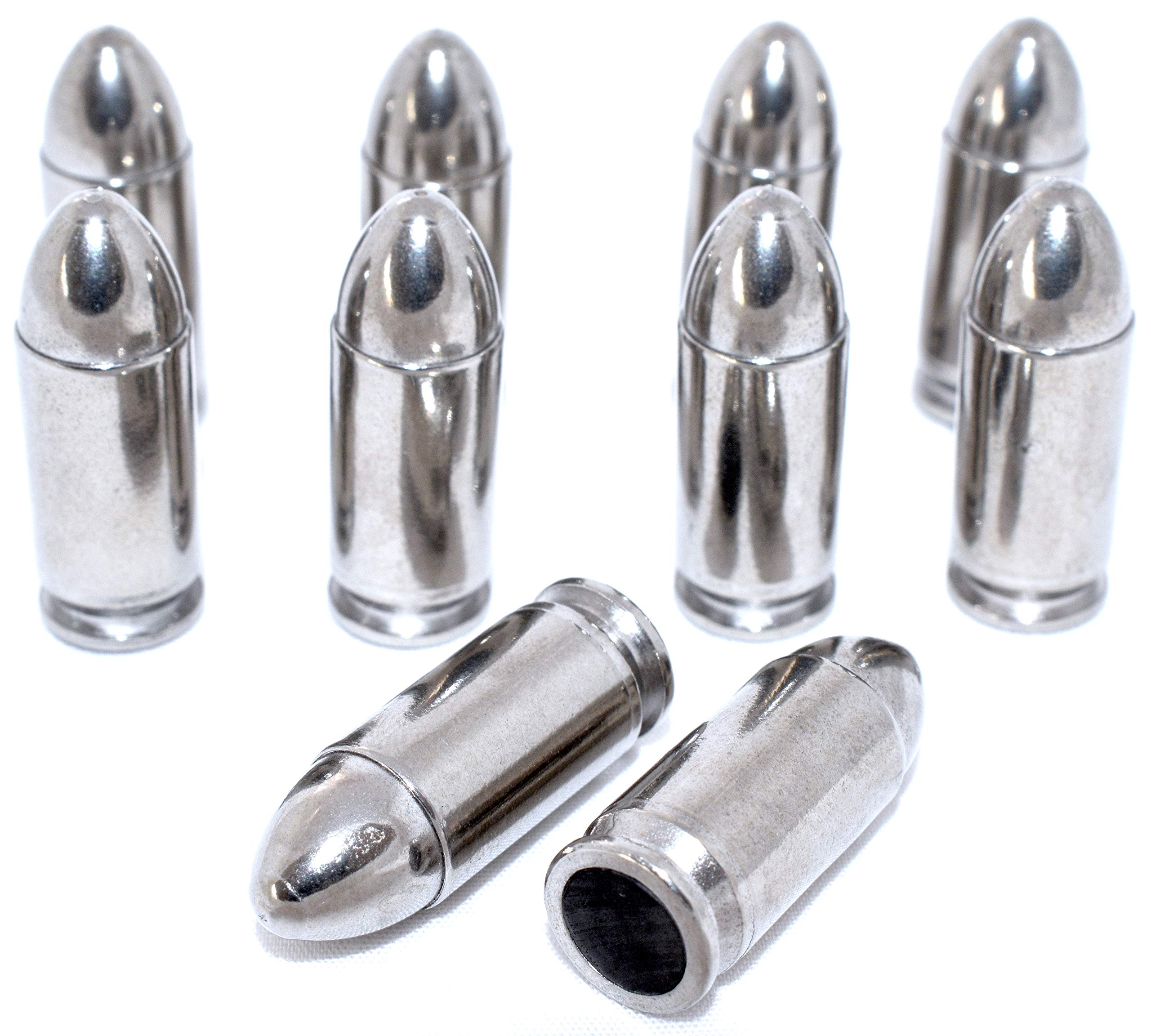 Steelworx 9mm Stainless Steel Snap Caps/Dry Fire Training Rounds (10x Silver)