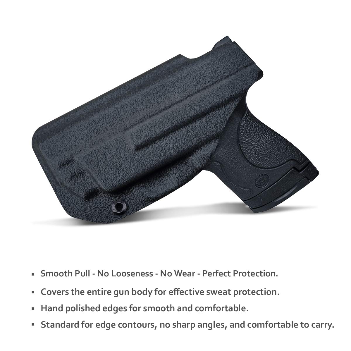 M&P Shield 9mm Holster,IWB Kydex Holster Fit: Smith & Wesson M&P Shield M2.0 9mm / .40 S&W 3.1" Barrel with Integrated CT Laser Pistol - Inside Waistband Carry-S&W M&P Shield 9mm Accessories