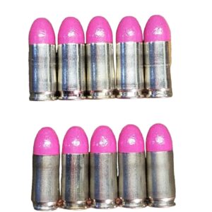 All American Training Rounds 9mm 124gr Dummy Training Snap Caps (Nickel and Pink - Set of 10)